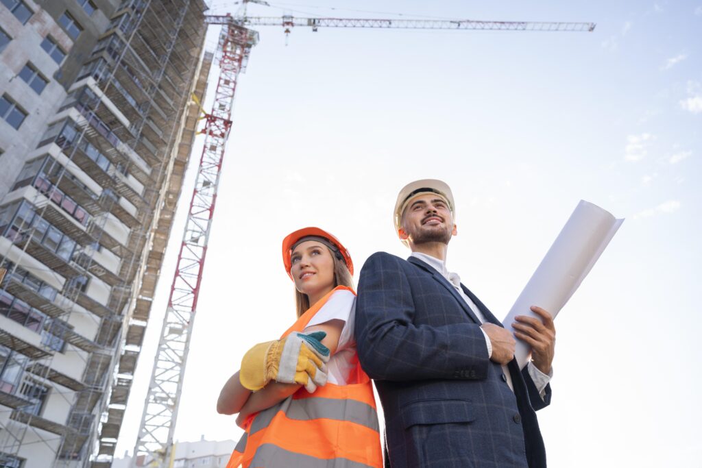 trabajador-de-la-construccion-y-la-construccion-en-el-sitio-con-el-arquitecto